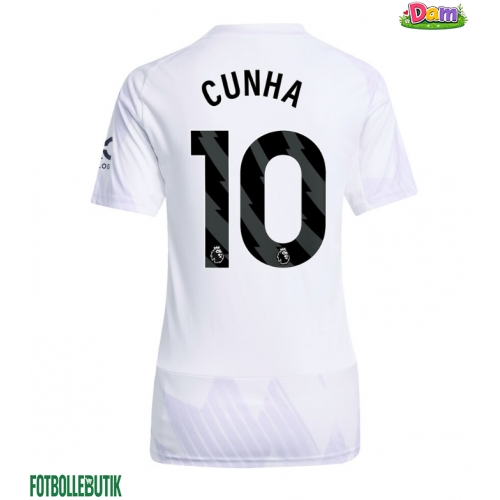 Manchester United Matheus Cunha #10 Bortatröja Kvinnor 2025-26 Kortärmad